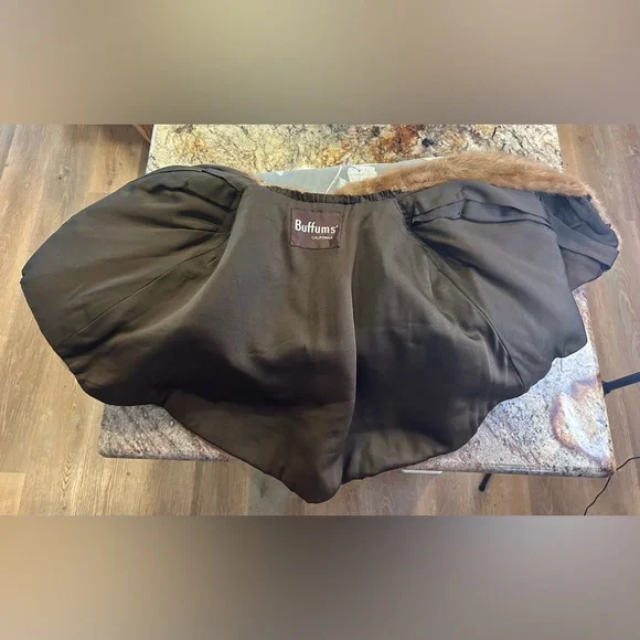 🍸”Buffums” Vintage Mink Fur Shrug/Cape Size L/XL - Picture 9 of 16